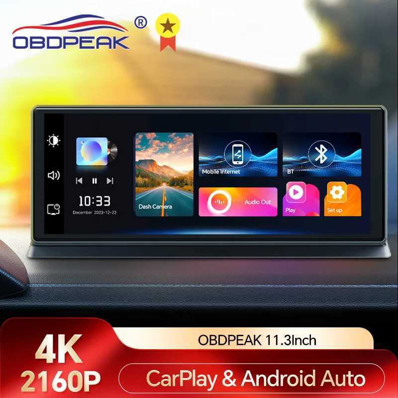 car dvr K2 Pro 11.3 Dash Cam 4K 2160P Car DVR Recording Carplay Android Auto Wireless Connection 5G WiFi GPS Navigation Dashboard R250506