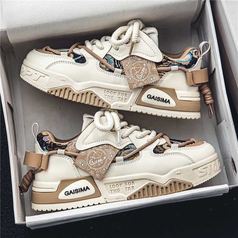 2025 summer free shipping men shoes fashion new designer trend versatile casual sports shoes blue green khaki size 39-44
