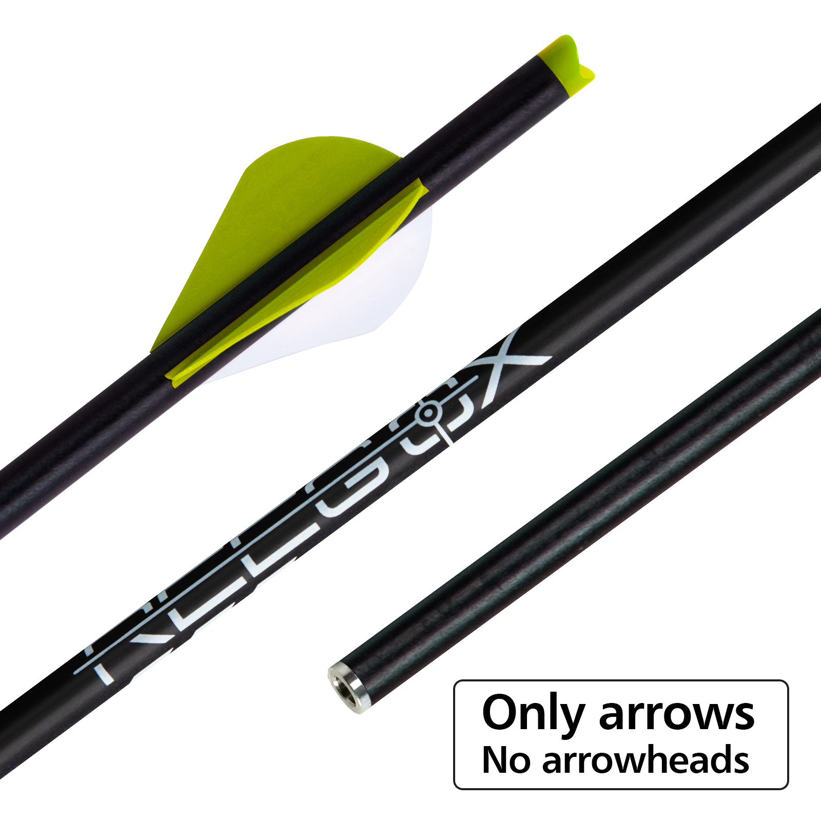 Crossbow Arrows without Arrow Tips 20 inch Crossbow Bolts Hunting Carbon Arrows for Crossbow Half-Moon Nocks Archery Practice Training Arrows(Pack of 