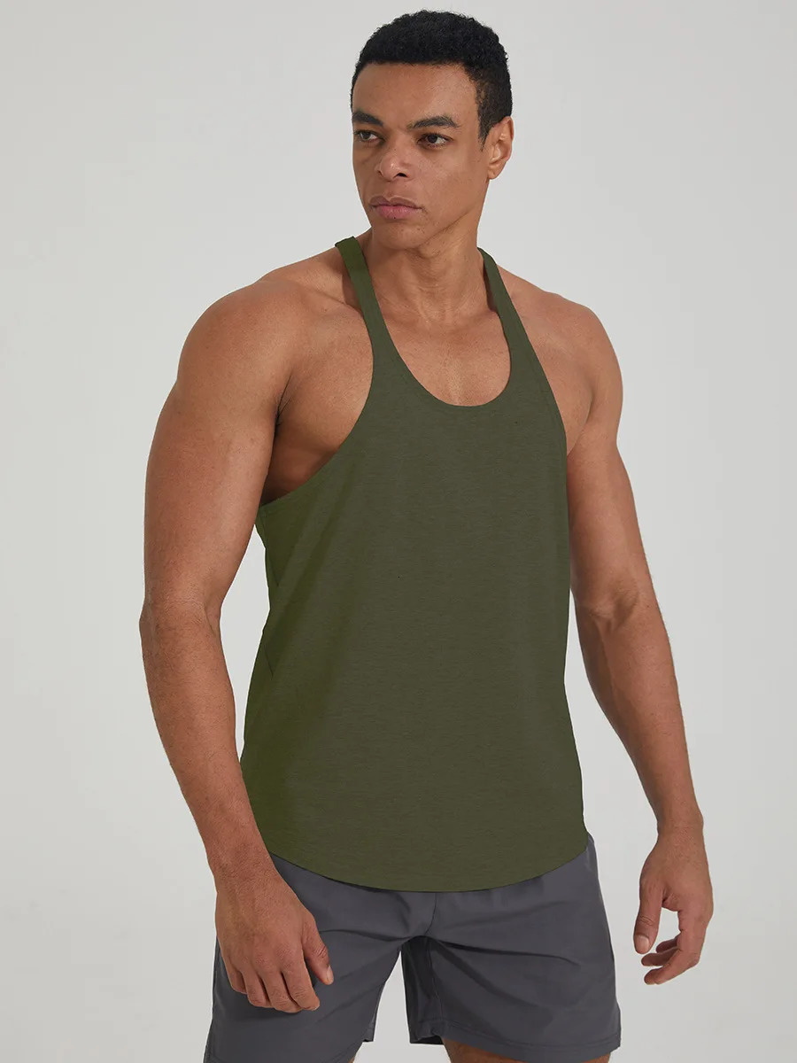 Mens sports and fitness vest summer gym training underwear running basketball fast drying breathable loose mens top y250430Z