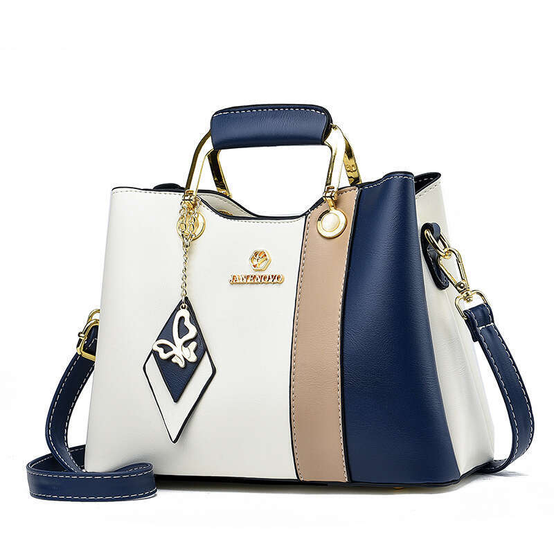 2025 New Color Contrasting Middle aged Women's Versatile Casual Underarm Temperament Mom's Single Shoulder Handheld Crossbody Bag