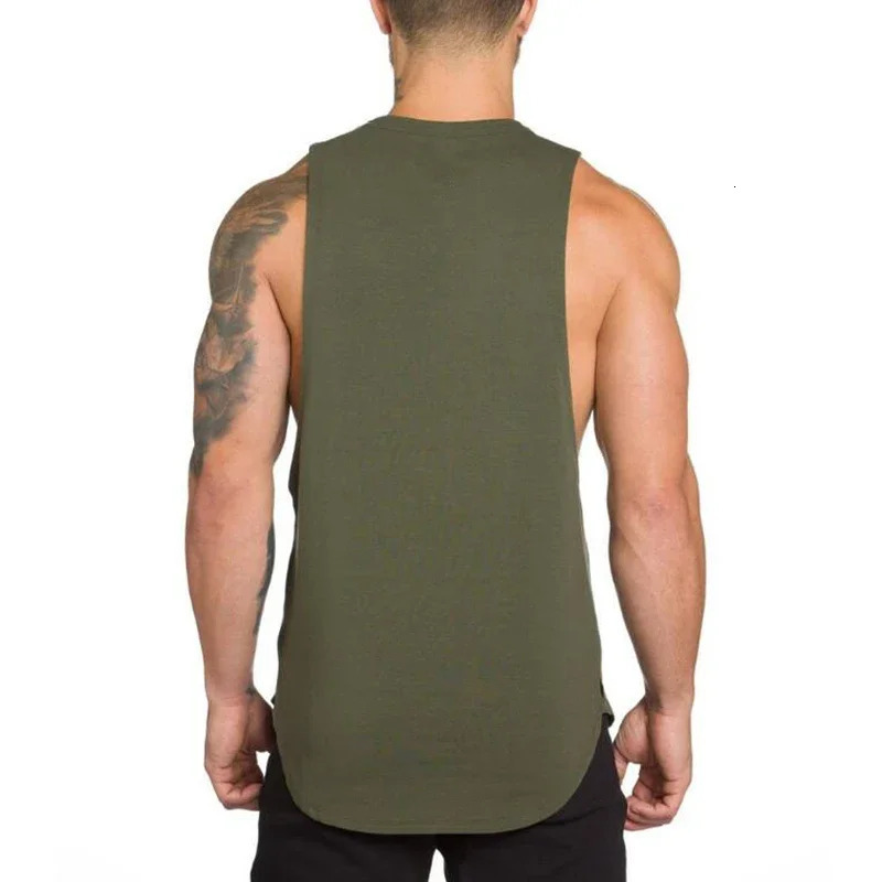 Summer Breathable Sports Underwear Gym Clothing Fitness Mens Tank Top Single Sleeve Cotton Sleeveless Tshirt 250430Z