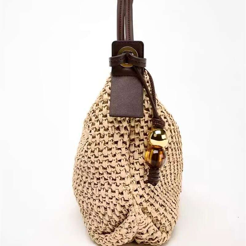 Summer Woven Bag Beach Bag Z Handmade Women S Summer New Trendy Fashion Straw Woven Tote Bag Large Capacity Single Shoulder Handbag KQ KQ