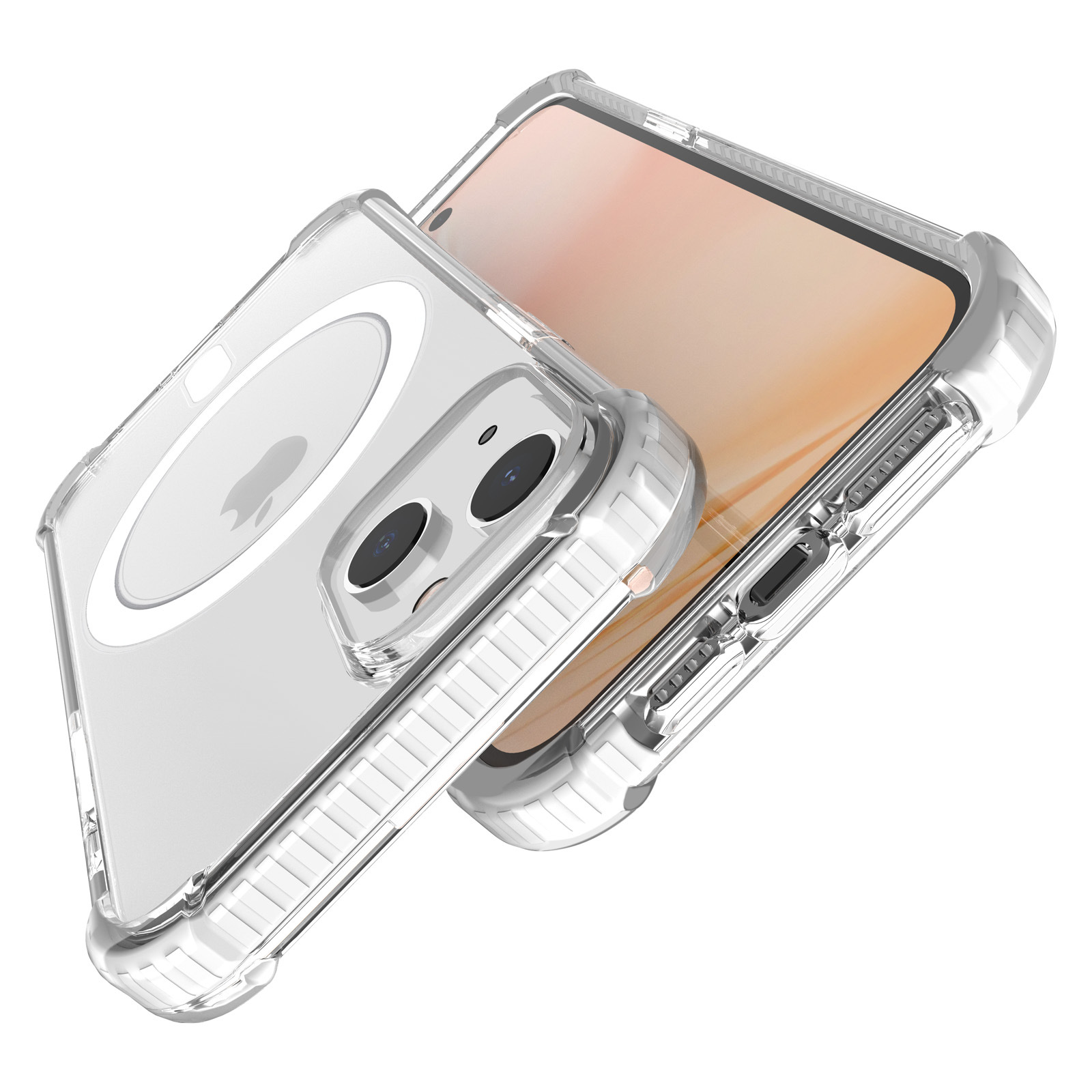 Premium Strong Magnetic Shockproof Transparent Clear Acrylic Phone Cases for iPhone 16 16E 15 14 13 12 11 Pro MAX Mini XS Max X XR 6 7 8 Plus Military