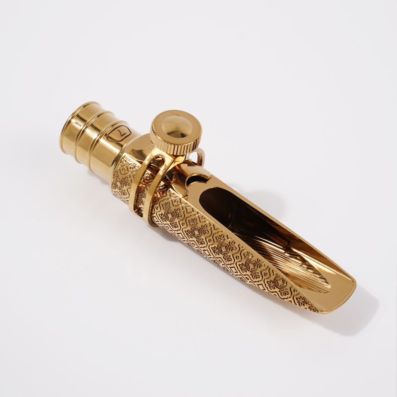 Professional Tenor Saxophone Metal Mouthpiece Matte Finish Jazz Mouthpiece with Ligature Cap Durable Brass Sax Reed Accessories hot-sale