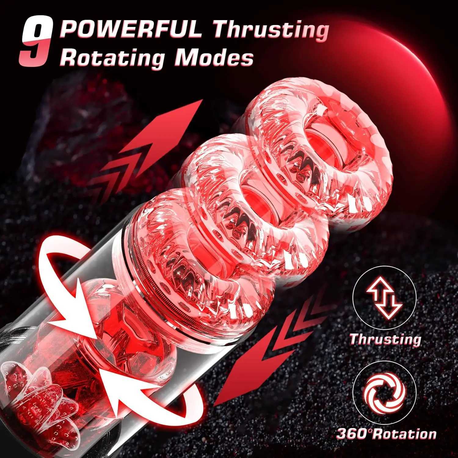 Automatic Telescopic Thrusting Rotating Male Masturbator Cup Licking Vibrating Masturbation Blowjob Pussy Adult Sex Toys for Men W250506