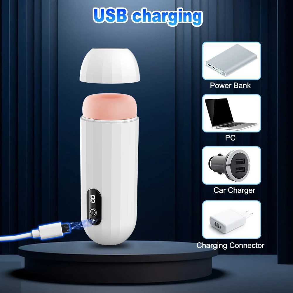 Electric male masturbator for sucking oral sex massage masturbation cup penis stimulation pocket pussy for adult men sex toys W250506