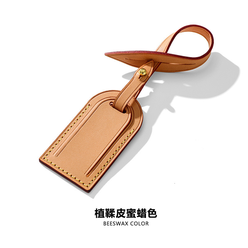 Top Grade Calf Leather Tag Airline Label For Travel Bag Luggage Duffle Handbag 250208