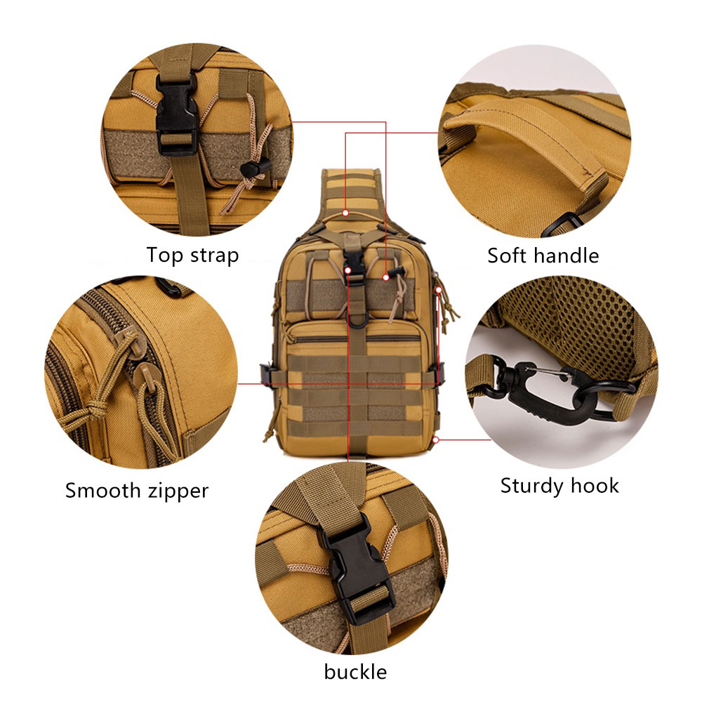 tactical sling bag backpack military rover shoulder sling pack edc molle assault range bag crossbody chest pack 916