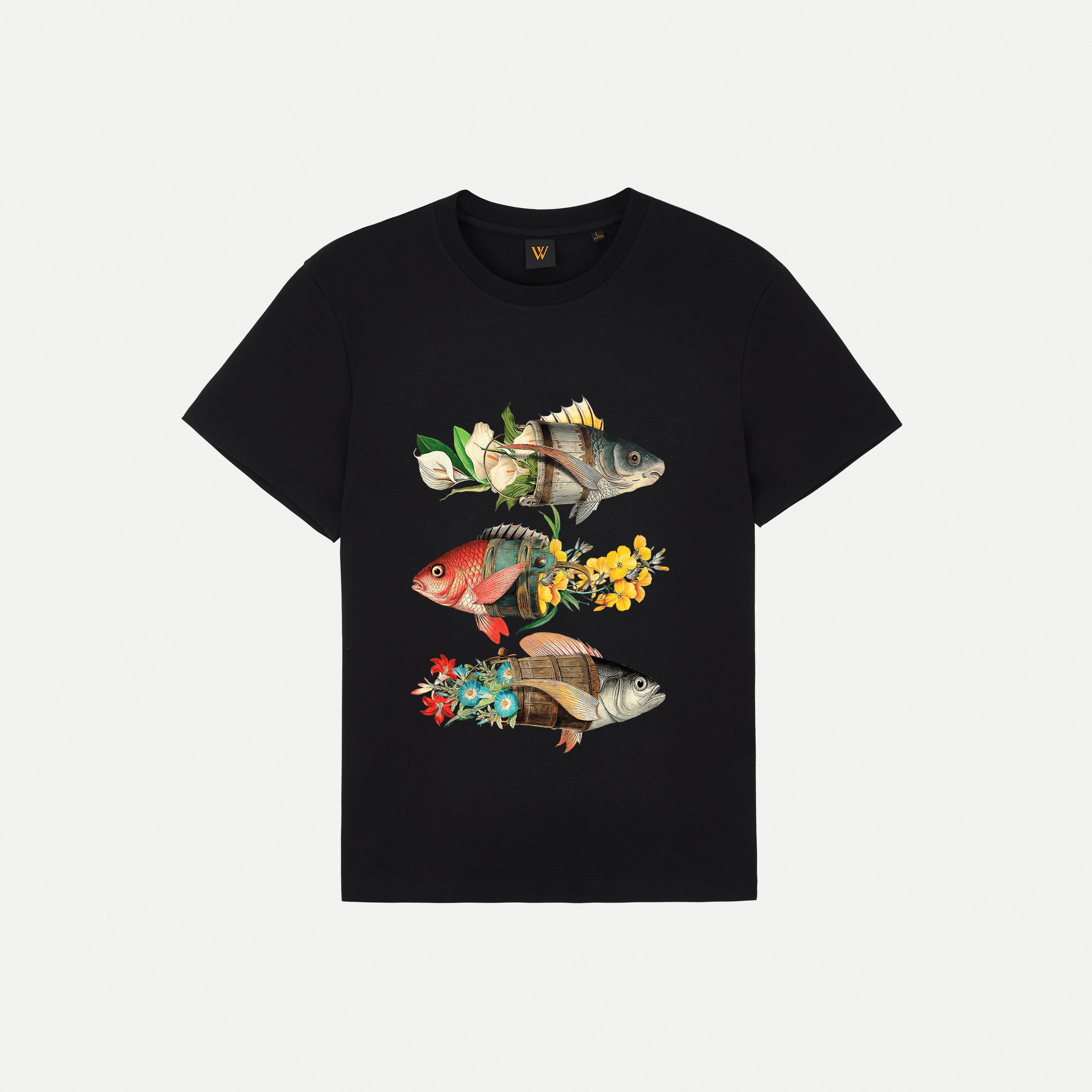 Breathable Comfort Tee with Non-Detachable Print Pattern