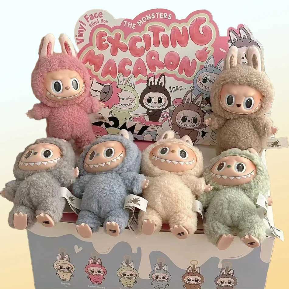 High Quality 15cm Labub V2 38cm Winter The Monsters Labub Toy Cardiac Macarone Gifts Toy Bag Figure Labub Keychain Y250506