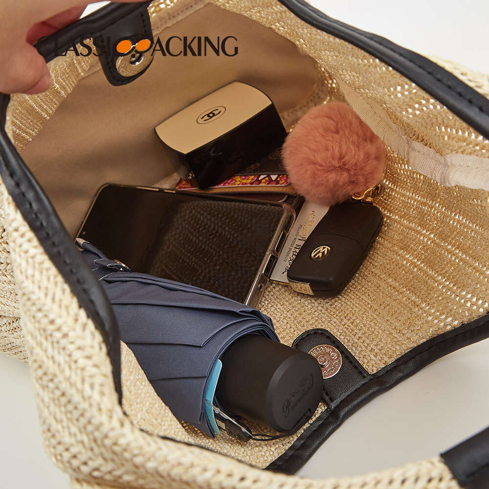 Summer Woven Bag Beach Bag Summer Handbag Woven Simple And Versatile Tote Bag Can Be Printed KQ KQ
