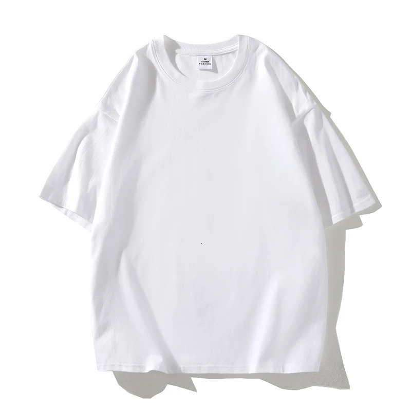 Summer Mens T Shirt Fashion Solid Basic Loose Hip Hop Short Sleeve T-Shirts For Men Women Casual Cotton Streetwear Top Tees 250513