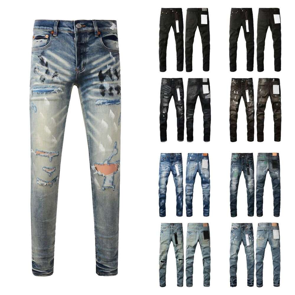 Mens Jean Trousers Man jean Designer Jean Men Black Pants High Quality Straight Retro Streetwear Casual Sweatpants Designers Joggers jean purple Pants Jeanse M32