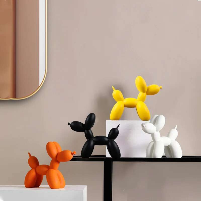 Nordic Creative Balloon Dog Resin Crafts Home Porch Living Room Office Desktop Exquisite Decoration