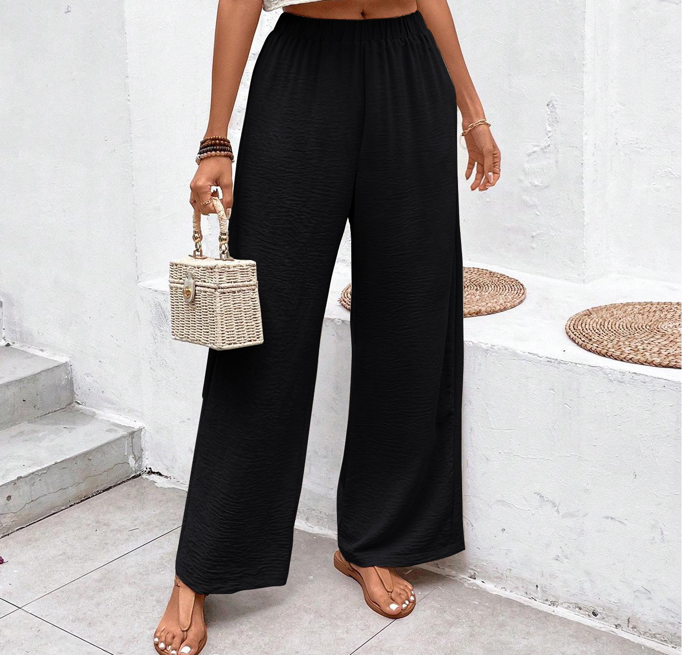 Factory direct sales of women's summer hot selling loose casual pants suitable for daily wear, yoga wearing, multi colored lightweight and breath