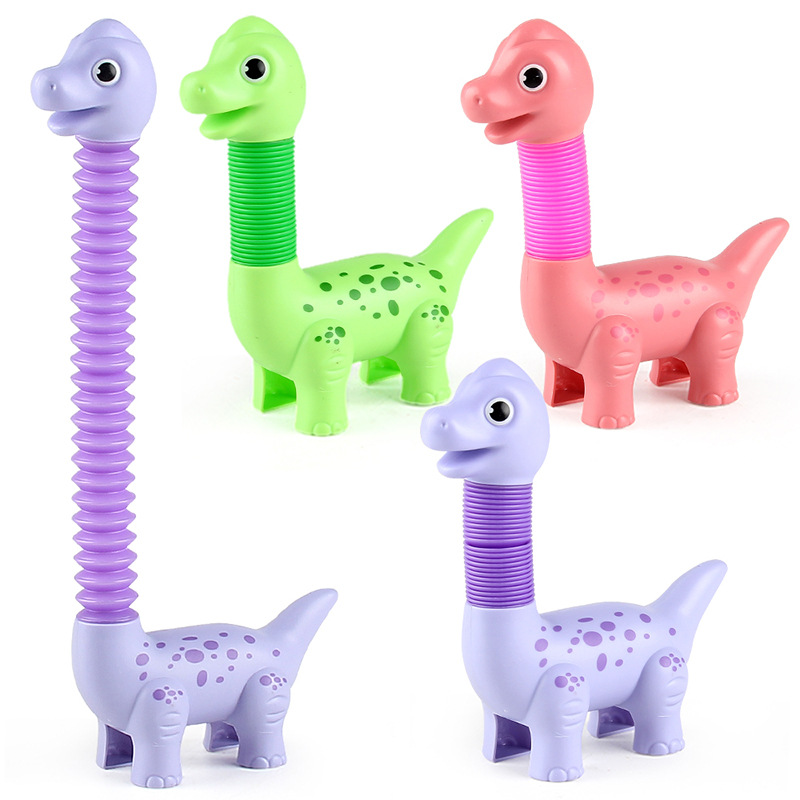 Dinosaur Telescopic Tubes Stress Relief Toys Colorful Educational DIY Stretchable Toy Creative Fun Decompression Gifts