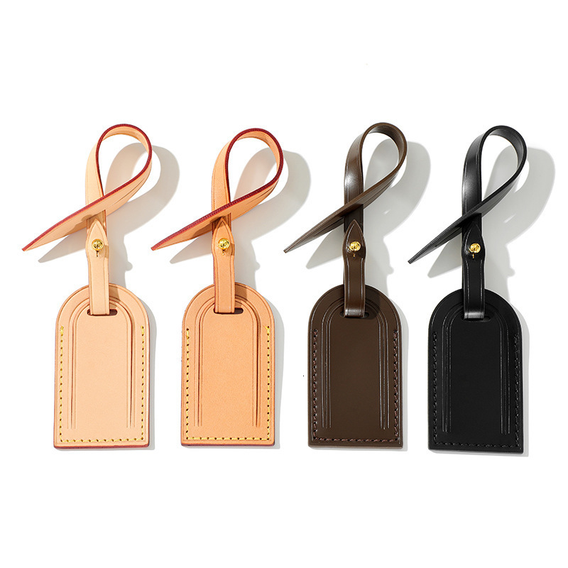 Top Grade Calf Leather Tag Airline Label For Travel Bag Luggage Duffle Handbag 250208