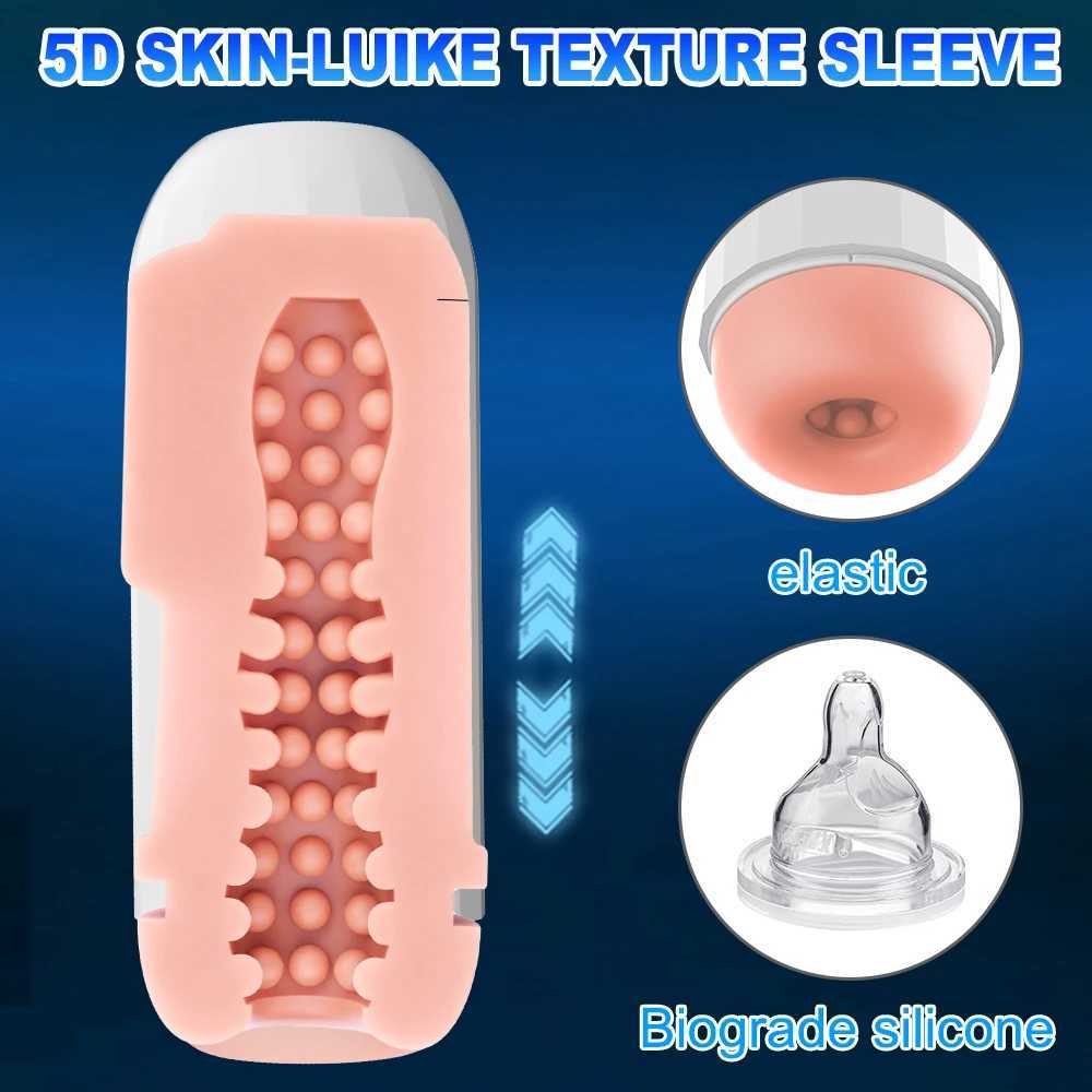 Electric male masturbator for sucking oral sex massage masturbation cup penis stimulation pocket pussy for adult men sex toys W250506