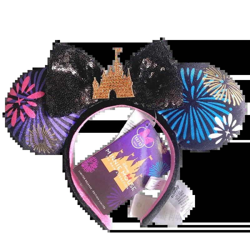 Disney Mickey Mouse Ears Headband Disney Cartoon Hairband for Kids and Adults Leather Plush Sequin Cosplay Girls Accessories X250506