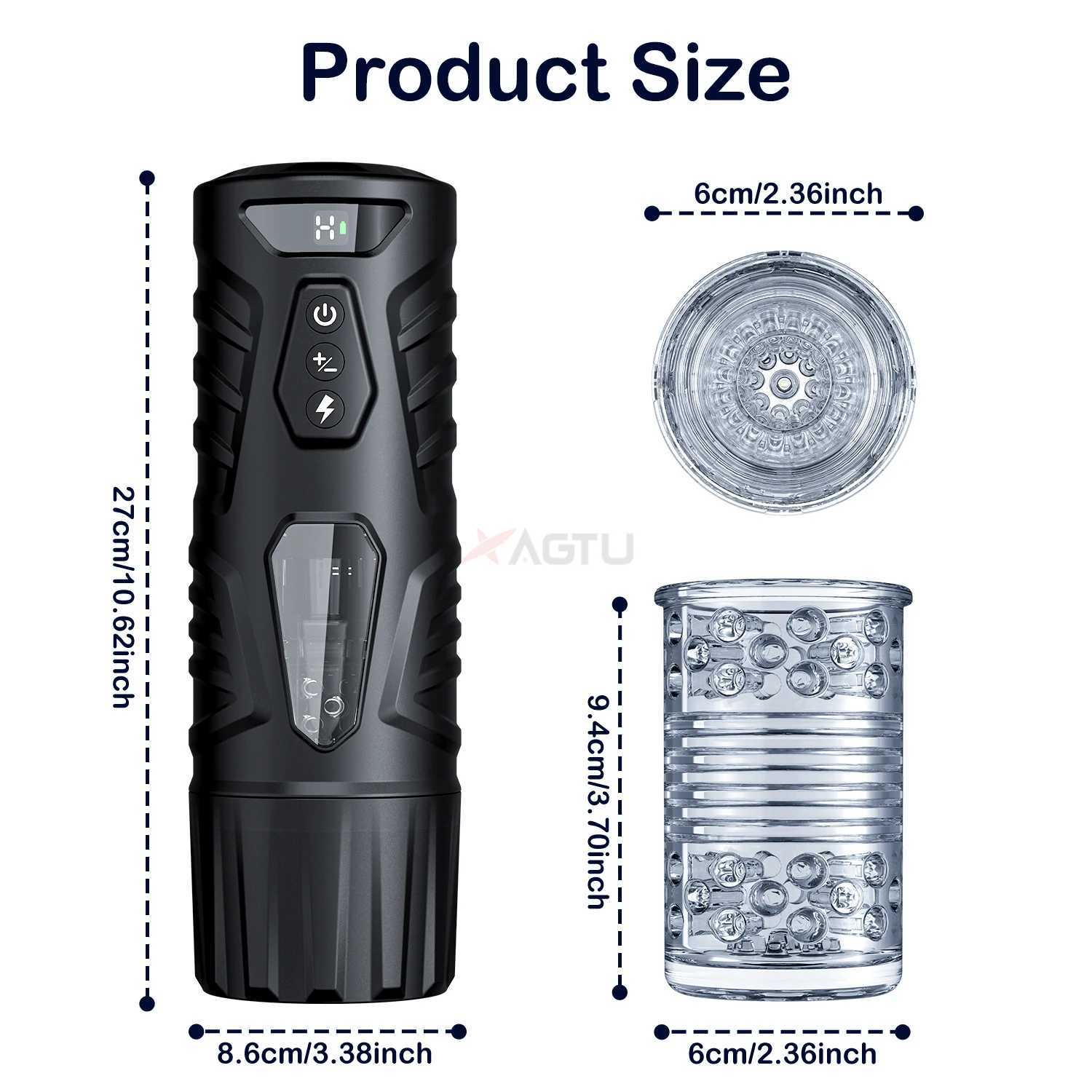 Automatic Male Masturbator Telescopic Rotation Masturbation with Suction Cup for Men Simulation Blowjob Piston Sex Toy for Men W250506