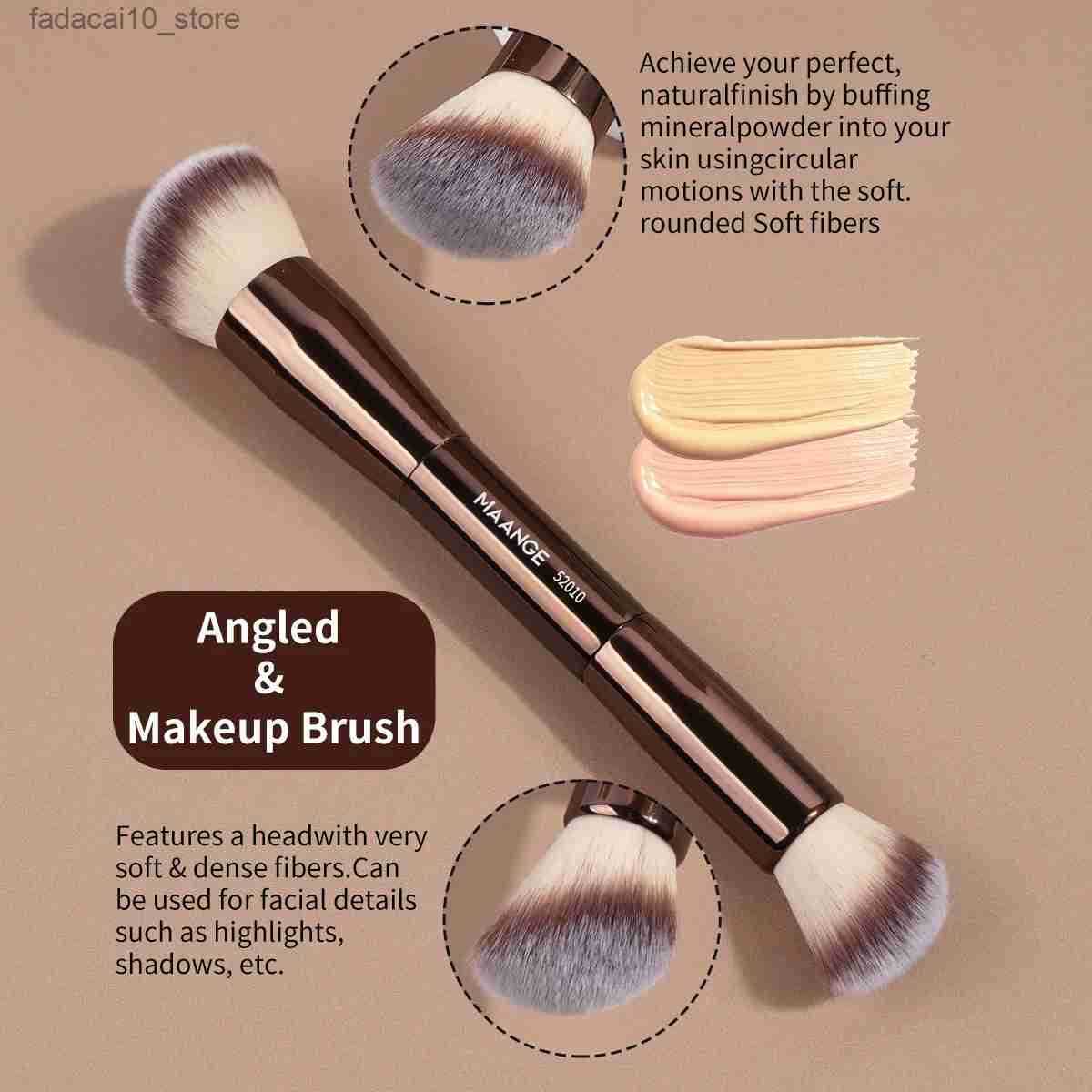 MAANGEL 4-piece makeup brush set with dual head basic powder contour brush used for perfect makeup soft and fluffy hair makeup tool z250506