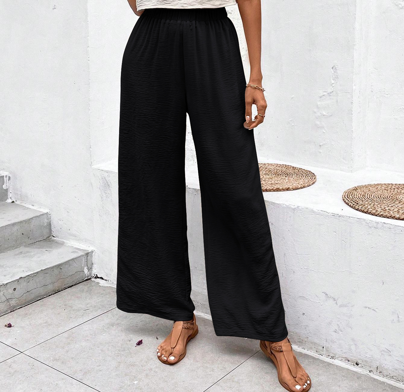 Factory direct sales of women's summer hot selling loose casual pants suitable for daily wear, yoga wearing, multi colored lightweight and breath