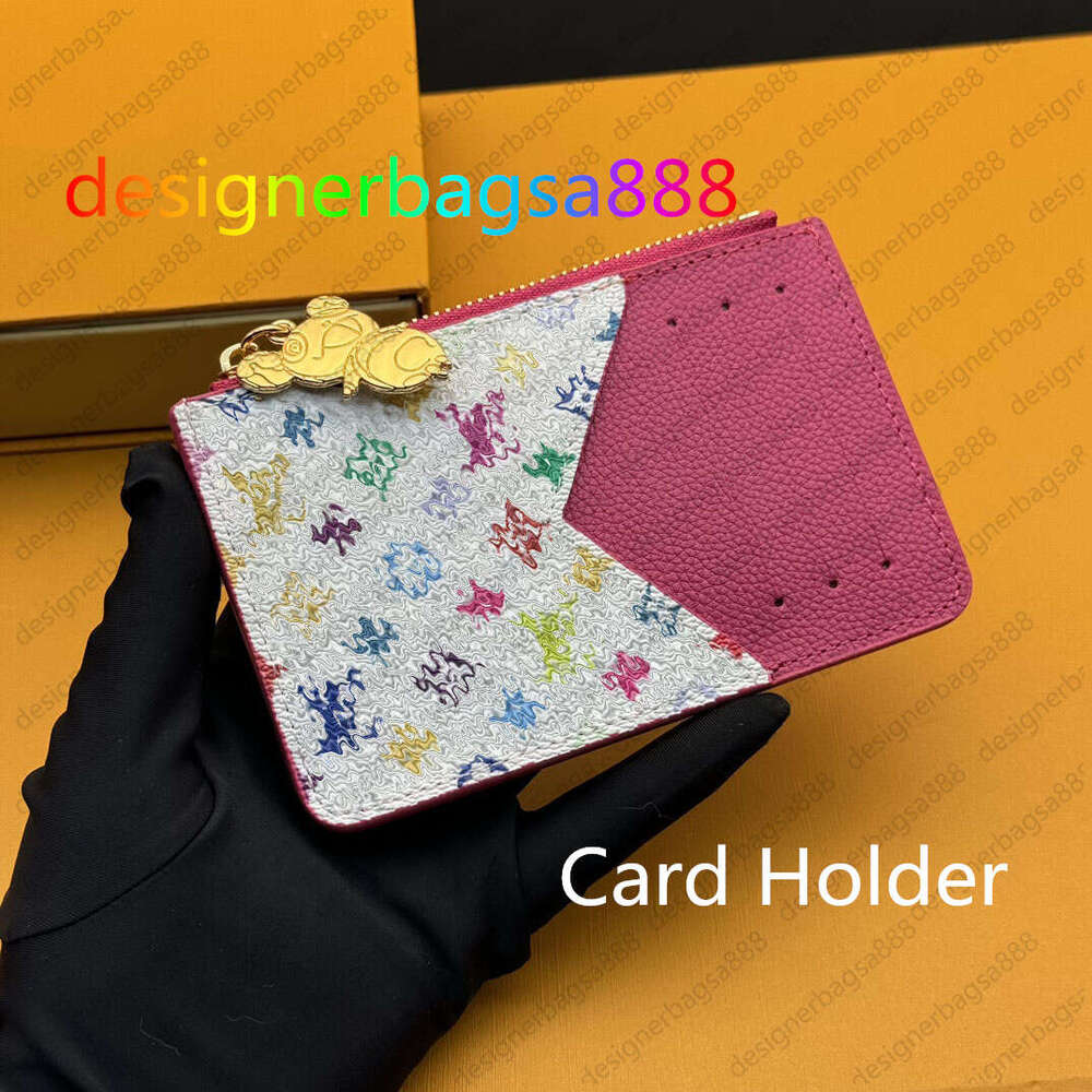 2025 wallet leather takashi murakami holder coin purses luxury designer women panda folding wallet credit card holder key pouch zippy coin new fashion men credit