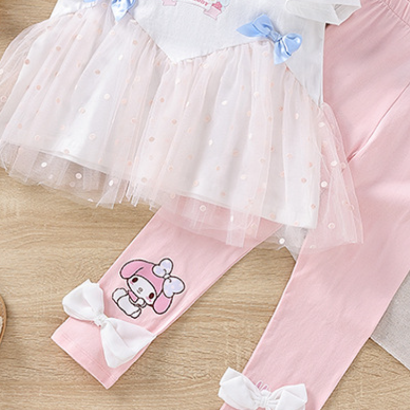 DISNEY Frozen Elsa princess infant designer clothes Summer sheer set for girl baby girl pure cotton short-sleeved two-piece set Comfortable and soft.