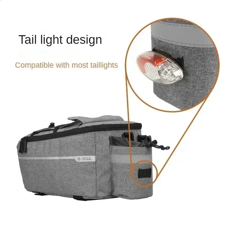 13L Bicycle Bag Bike Rear Basket Waterproof Pannier Trunk Bags Back Rack Rear Seat Bag Cycling Luggage Shoulder Handbag 250429