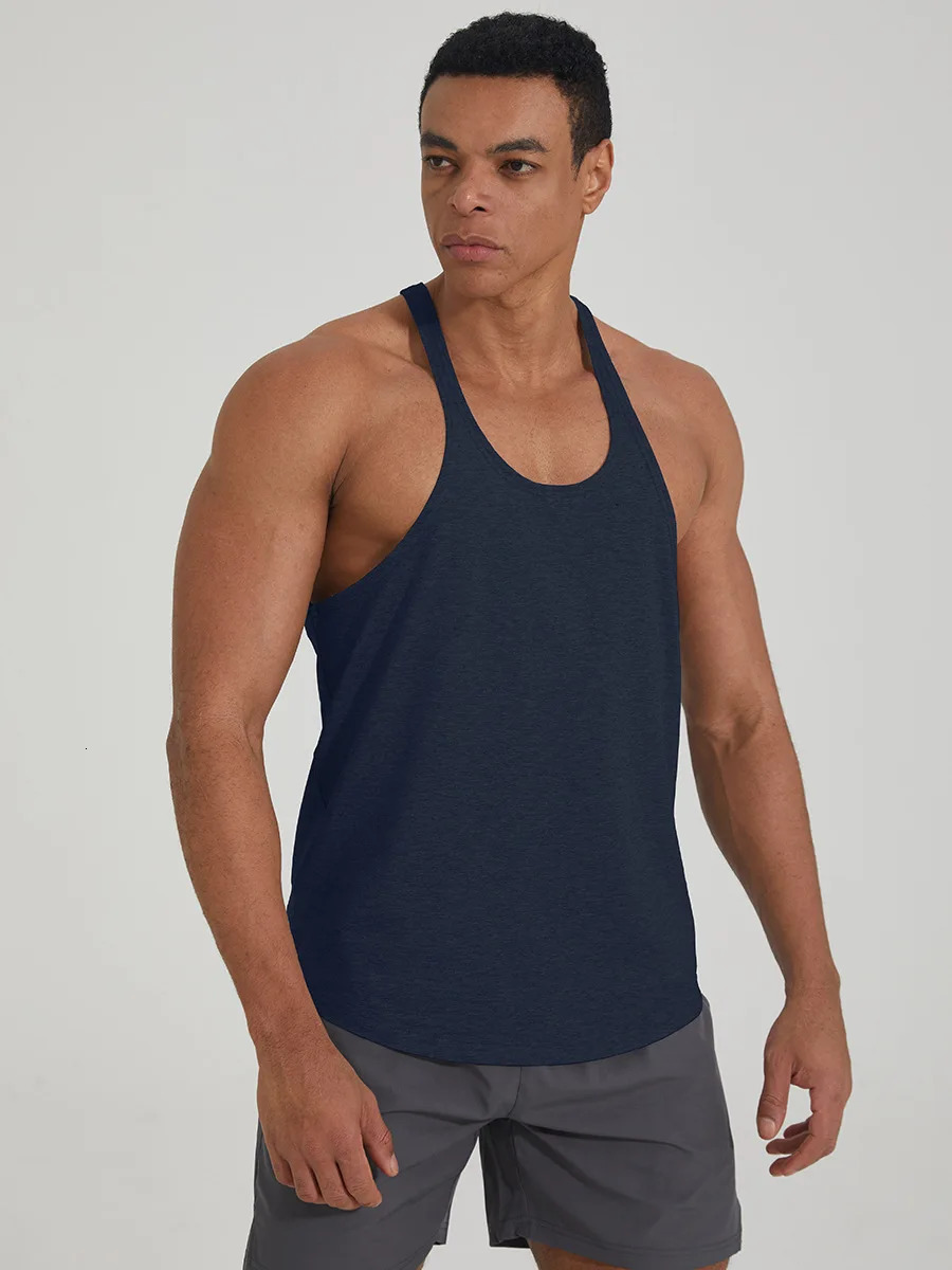 Mens sports and fitness vest summer gym training underwear running basketball fast drying breathable loose mens top y250430Z