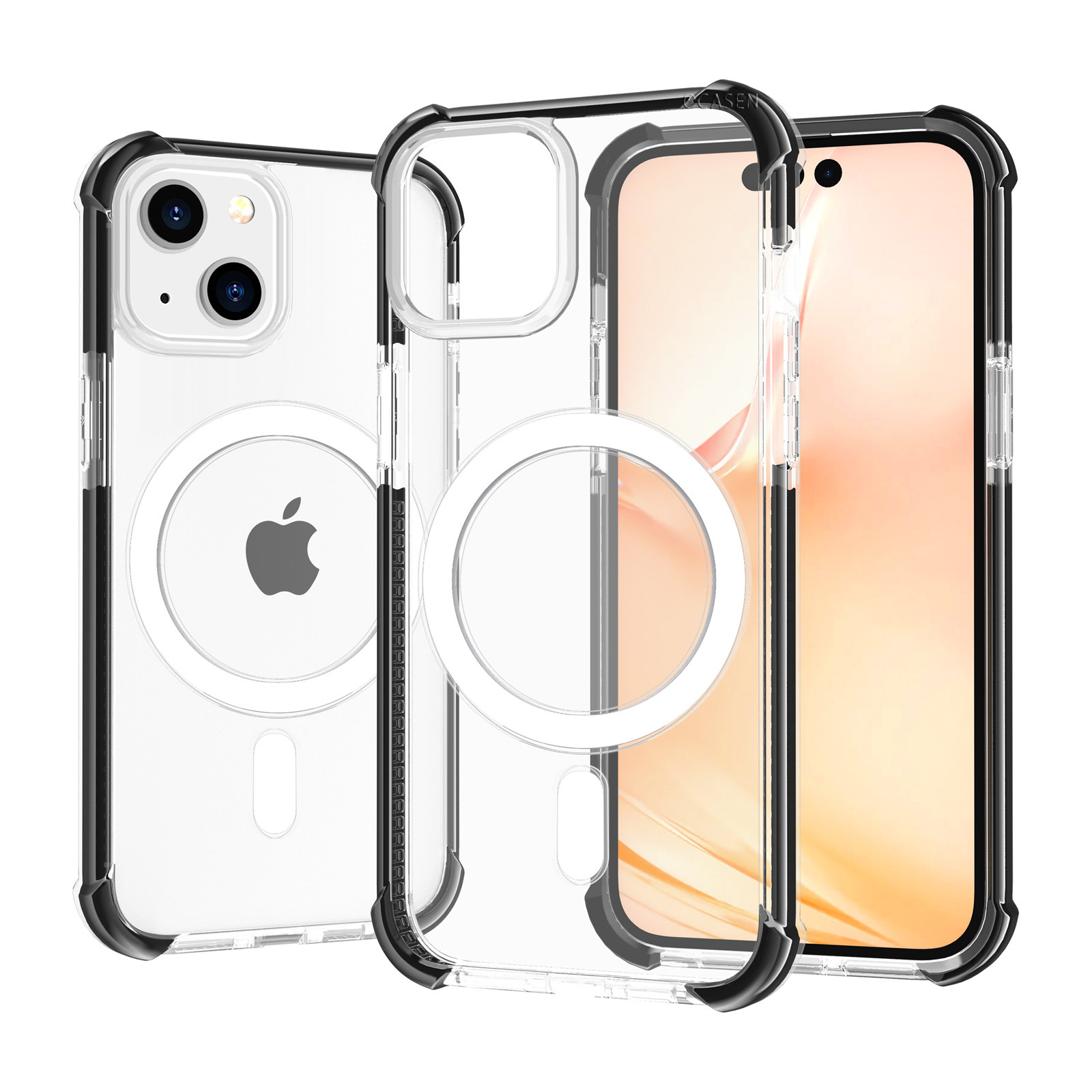 Premium Strong Magnetic Shockproof Transparent Clear Acrylic Phone Cases for iPhone 16 16E 15 14 13 12 11 Pro MAX Mini XS Max X XR 6 7 8 Plus Military