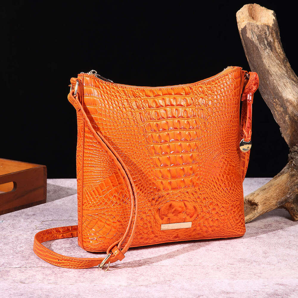 Handheld Crossbody Women's Bag Multi color Crocodile Pattern Brahman