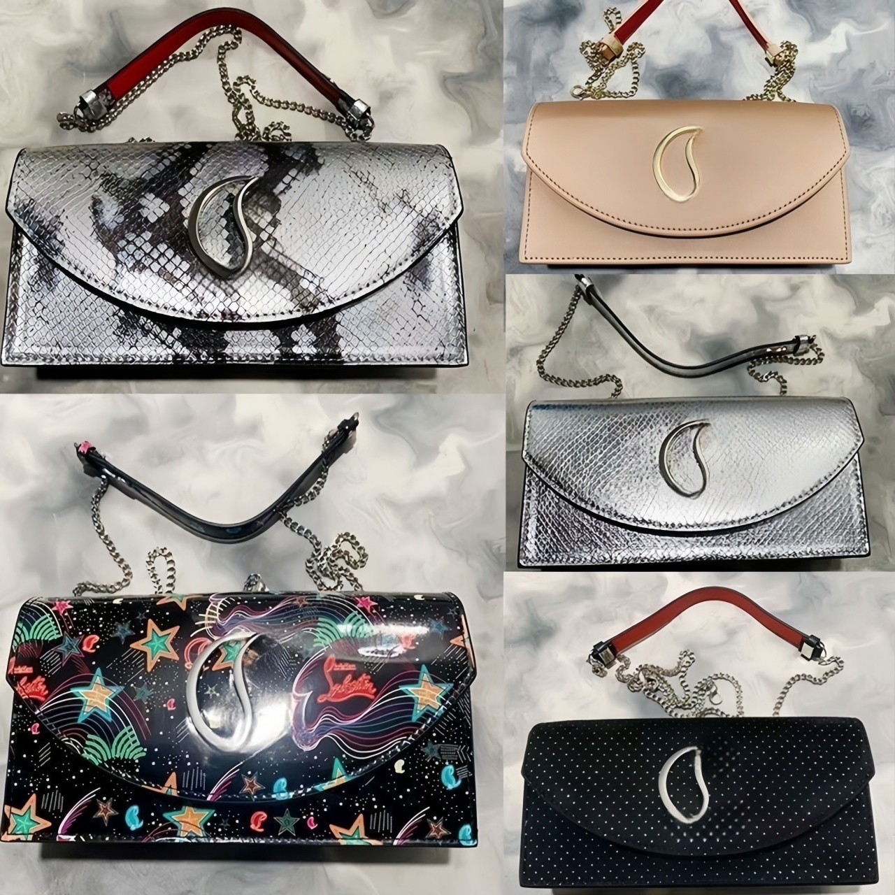 Shoulder Bags Designers Woman Gold Silver Chain Bag Red Bottom Nude Black Patent Leather Woman Ladies Travel Shopping