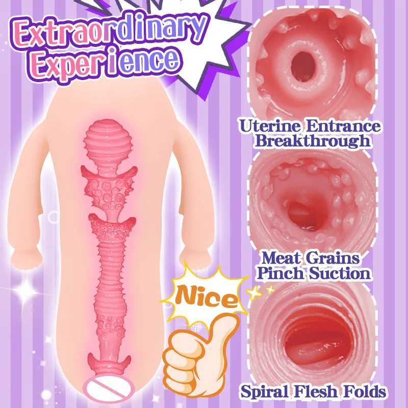 USA Simulation Uterus Masturbator for Male Realistic Vagina Toy Pocket Pussy Real Onahole Masturbation Cup Sex Toys for Adult W250506