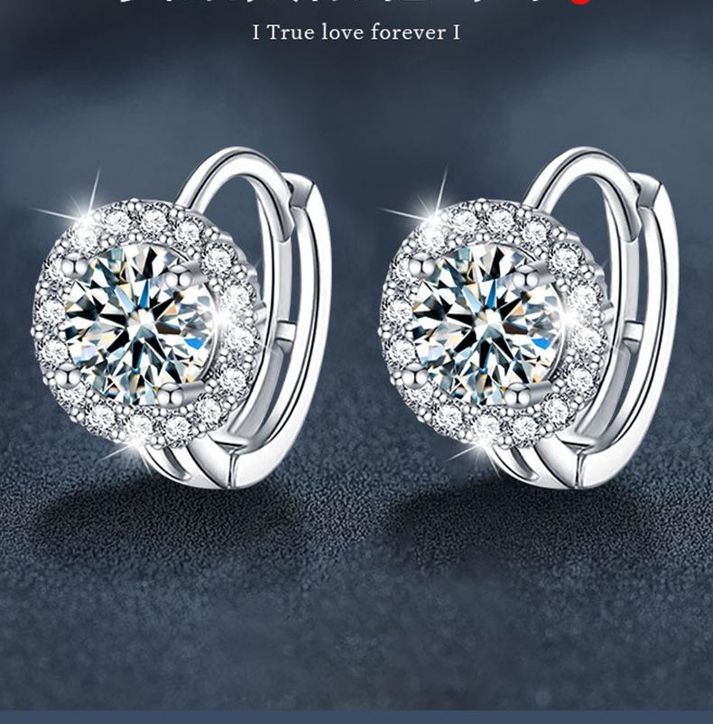S925 Sterling Silver Moissanite Sunflower Hoop Earrings for Women Hypoallergenic Lightweight Jewelry