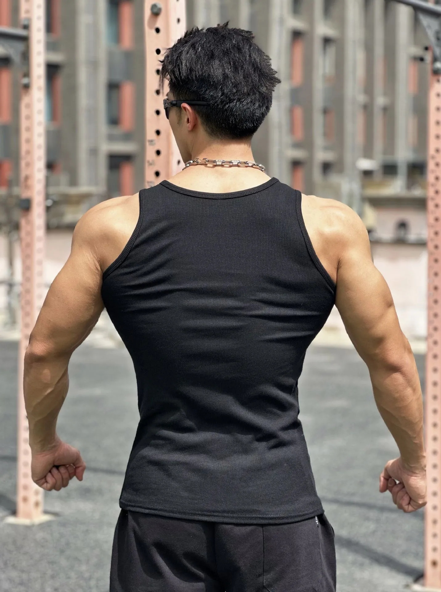 American summer vest high elasticity quick drying slim sports training muscle foundation mens sleeveless underwear 250430Z