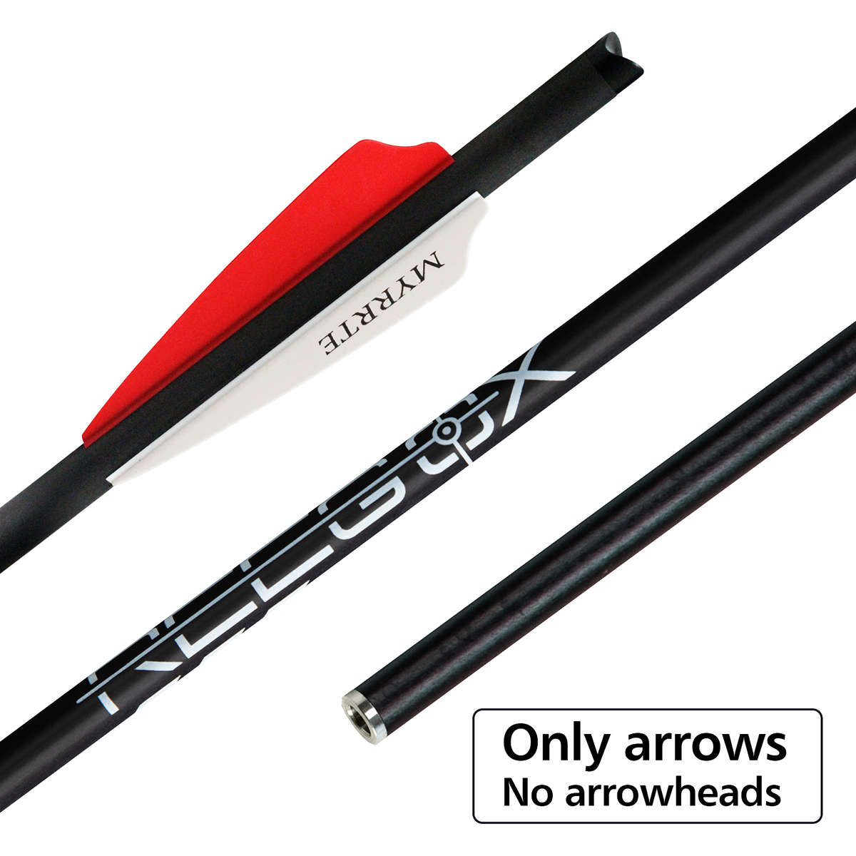 Crossbow Arrows without Arrow Tips 16-22 inch Crossbow Bolts Hunting Carbon Arrows for Crossbow Half-Moon Nocks Archery Targeting Arrow Training Arrow