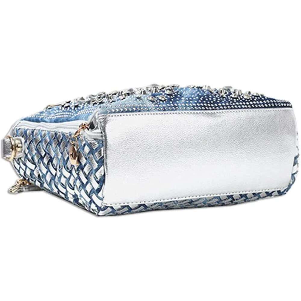 Denim Bags For Women Shoulder Tote With Dia Jean Handbag Crystal Crossbody Bag
