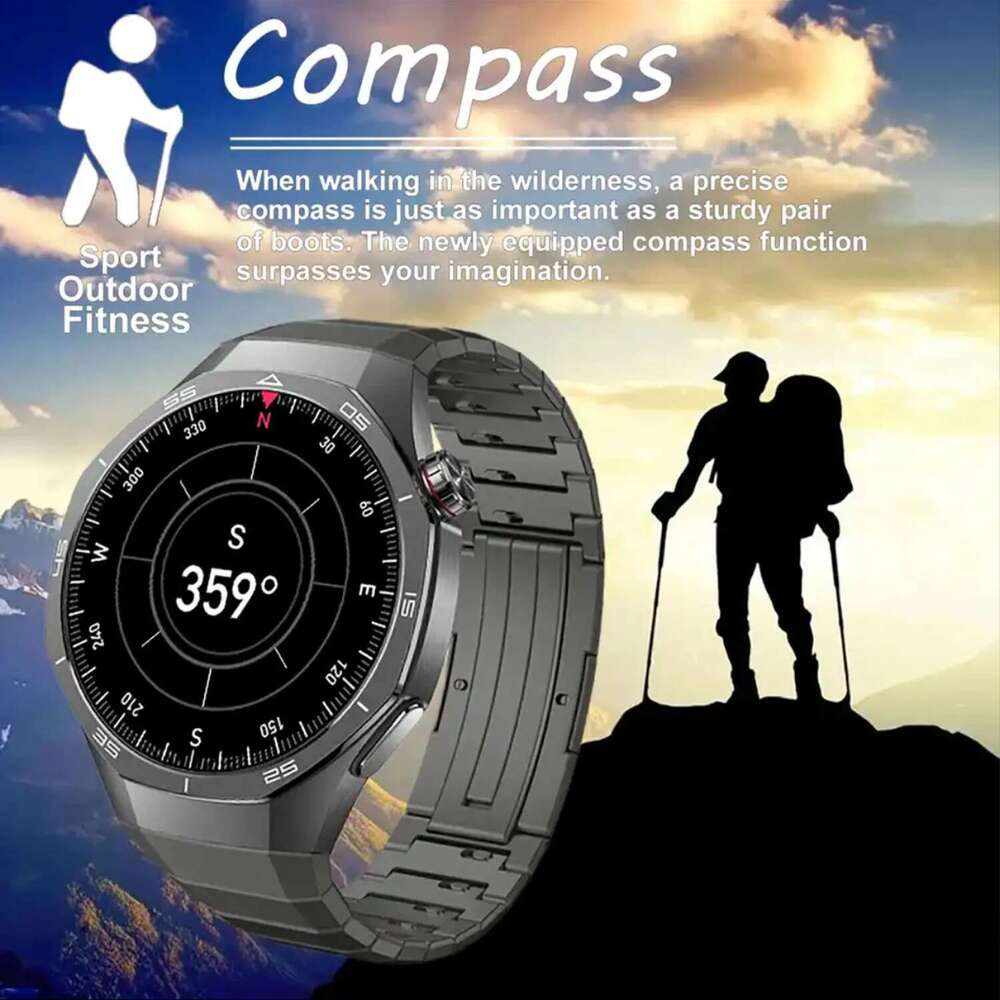 New GT5 Pro For Huawei Smart 1.43 Inch HD AMOLED Screen NFC GPS Tracker Bluetooth Call Health Monitoring Watch Men Women