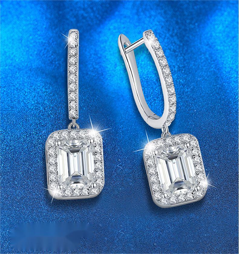 D-color Moissanite Teardrop Earrings