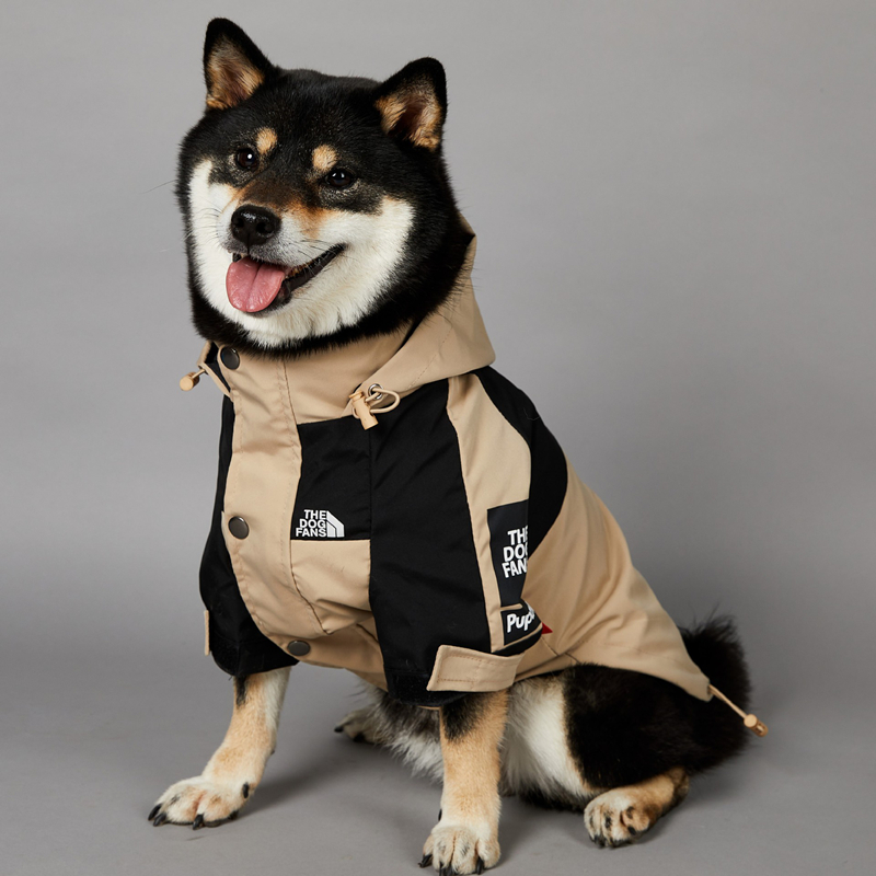 Raincoat Windproof Waterproof Dog Outdoor Jacket with Zipper Closure Adjustable Hood, Lightweight, Comfort Coat for Small Medium and Large Dogs 1d0