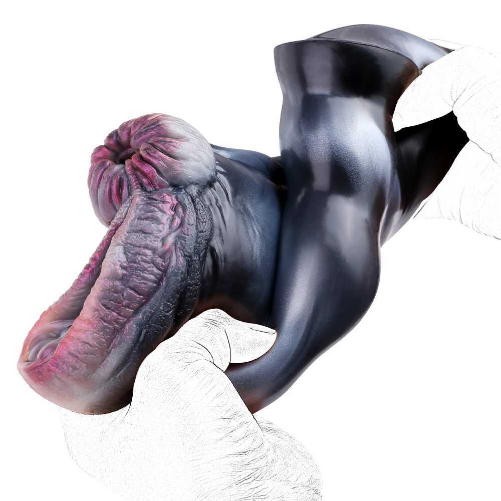 GEEBA Fantasy Animal Realistic Pussy Man Penis Stroker Lifelike Silicone Male Masturbator Sex Toys for Men Artificial Onahole W250506