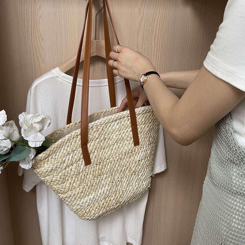 Summer Woven Bag Beach Bag Single Shoulder Corn Fur New Simple Straw Woven Vacation Beach Versatile Women S Bag KQ KQ