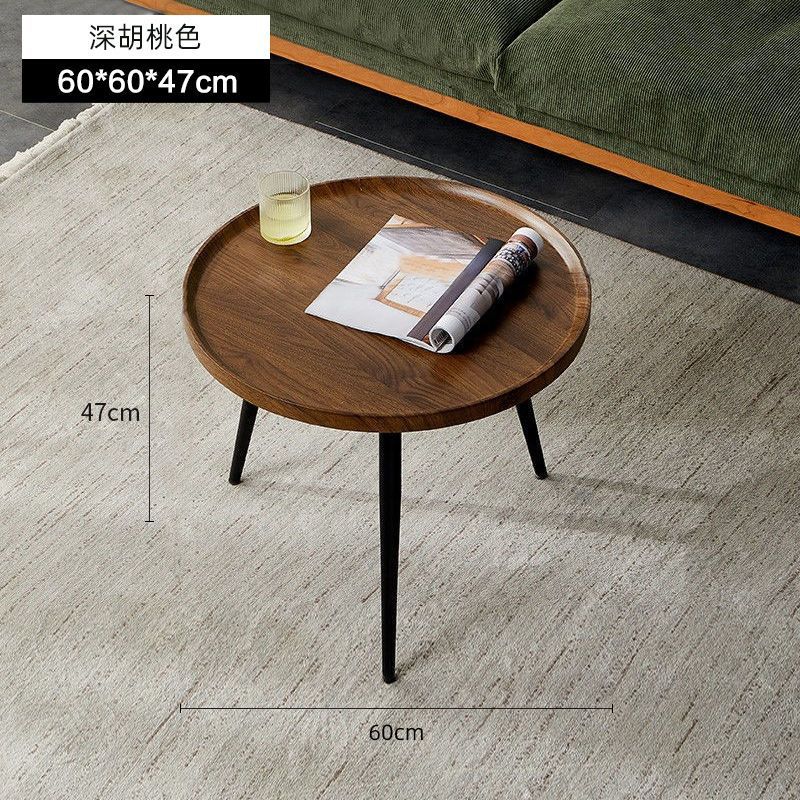 B563 Light luxury small apartment round coffee table hotel creative sofa side table