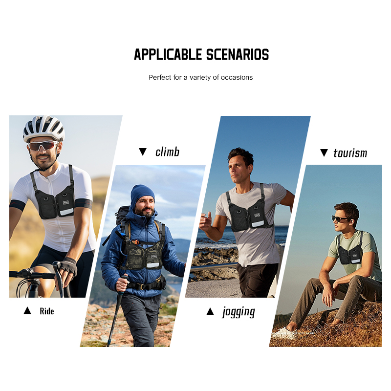 chest bag for men tactical inspired sports utility chest pack edc pouch bag with builtin phone holder for workouts running cycling 555