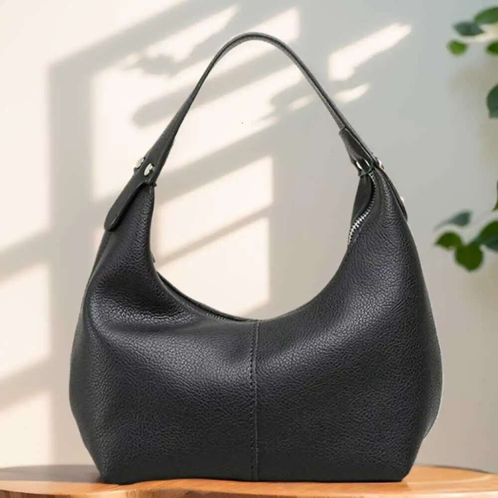 ddmy Vintage Underarm Women PU Leather Soft Hobo Bags Solid Color Casual Armpit Handbag Girls Outdoor Daily Bag