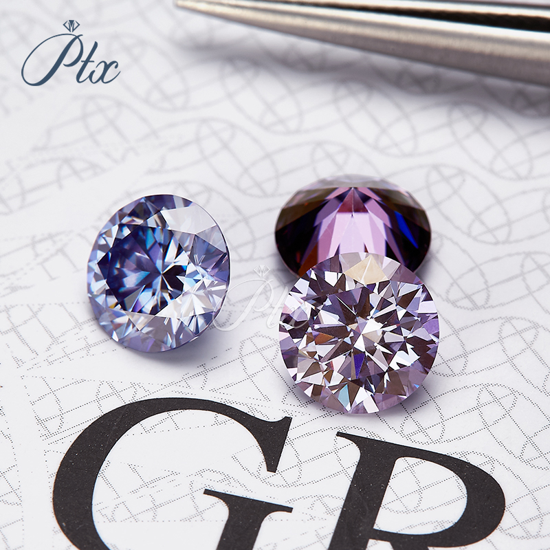 Round Brilliant Cut 1ct Moissanite Gemstone Multi-Colored Coated Wholesale Loose Stones for Jewelry Making VVS1 Quality with GRA Certificate