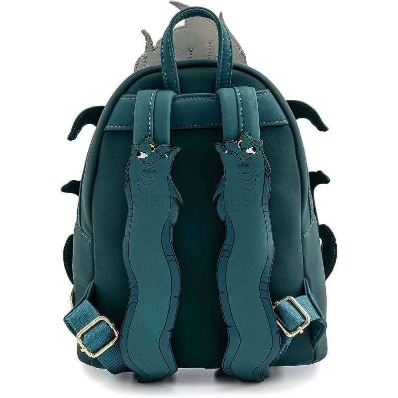 Disney Loungefly Disney villain scene Ursula crystal ball womens double strap shoulder bag mini backpackXJ250506