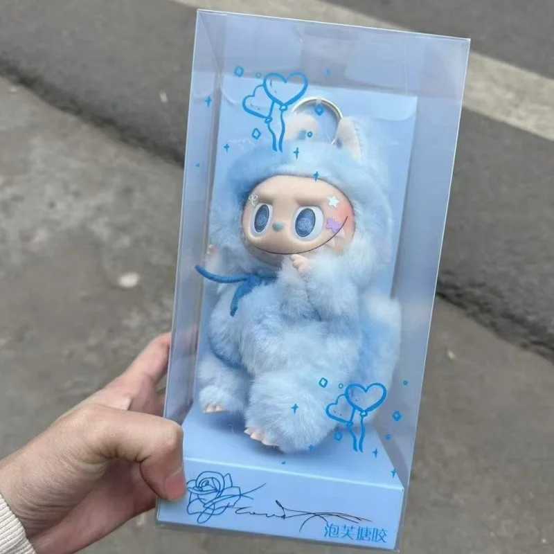 Monster Labubu Series 17cm Zimomo Angel Pink Heartbeat Creative Change Blind Box Backpack Pendant Doll Birthday Gift ToyXJ250506